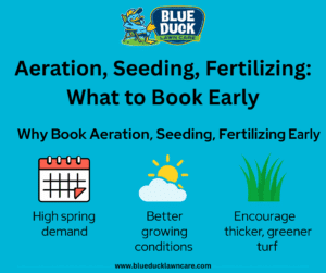 Aeration, Seeding, Fertilizing – Why to Book Early | Blue Duck Lawn Care Indianapolis