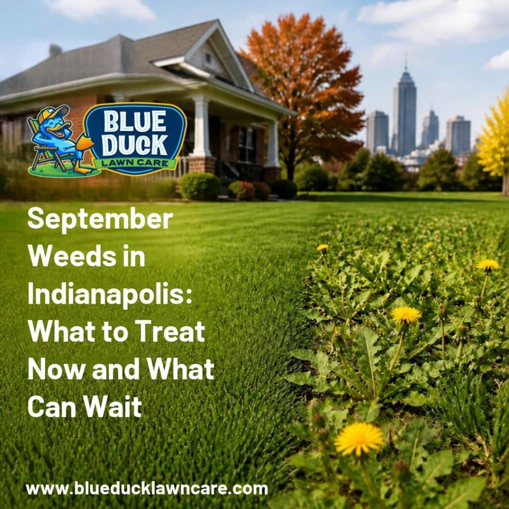 September weeds in Indianapolis and fall lawn care tips for treating common weeds before winter
