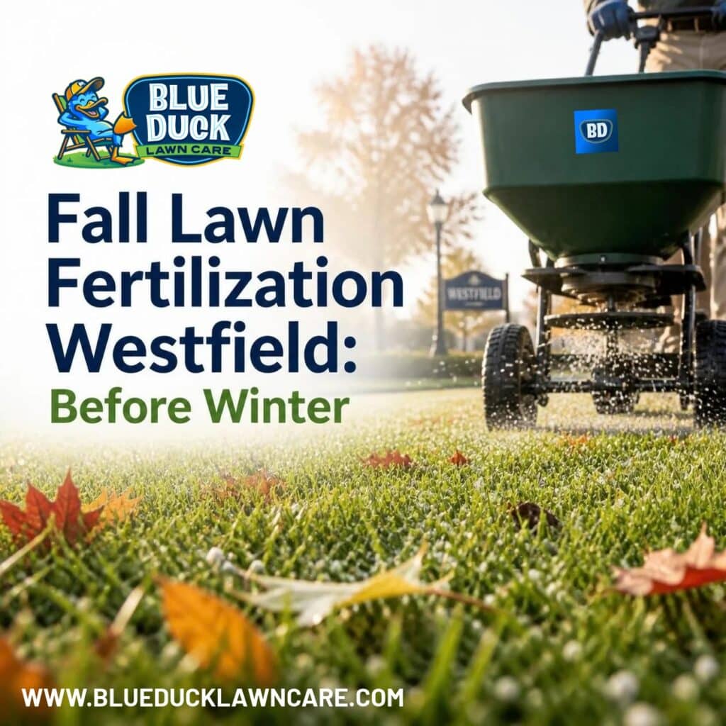 Fall lawn fertilization Westfield service helping prepare healthy green grass for winter in Central Indiana